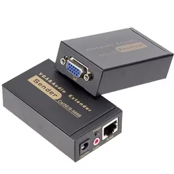 Extensor VGA RJ45 CAT6 con Audio para PC y TV – Full HD