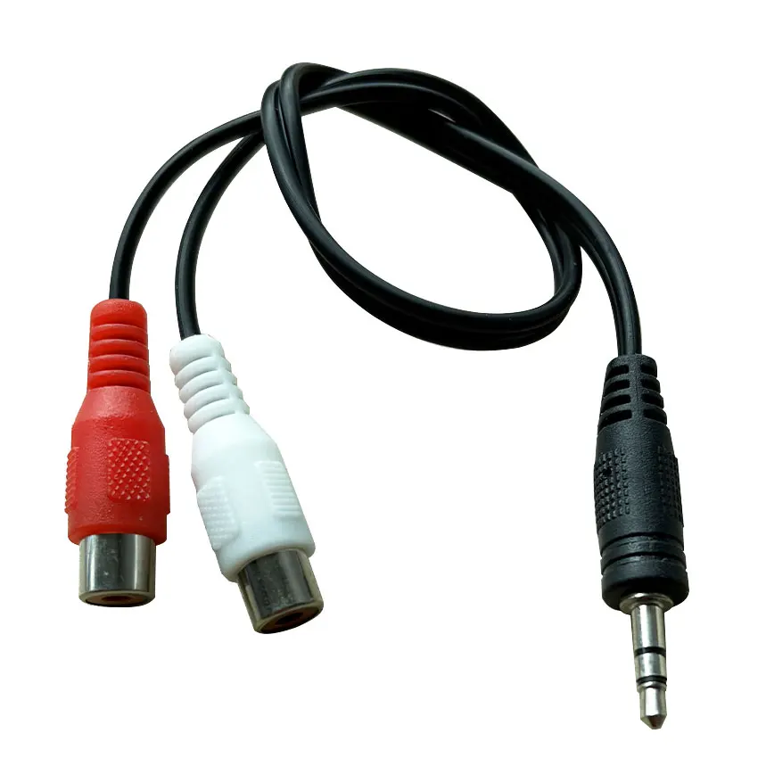 Cable convertidor 3,5 Jack macho a 2RCA 2AV hembra, Cables adaptadores de Audio estéreo, Cable adaptador de auriculares divisor Y para DVD TV VCD - imagen 4