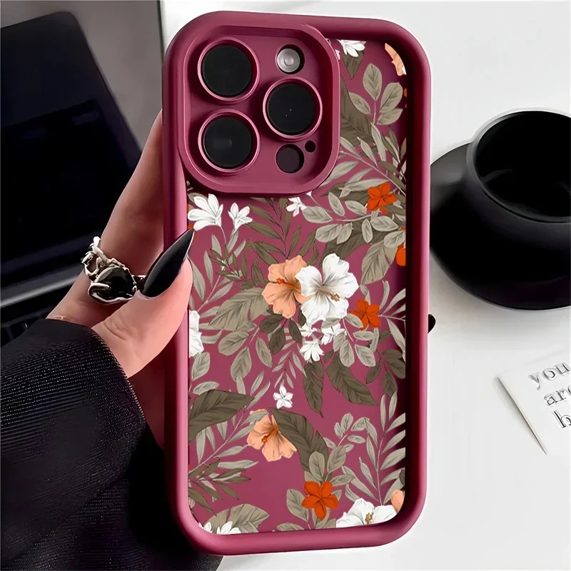 Funda con estampado Floral de hojas y flores para Huawei Honor Magic 7 Lite 6 Pro X9C Smart 200 Pro 90 Lite 5G Y9 Prime 2019 P30 Pro - imagen 2