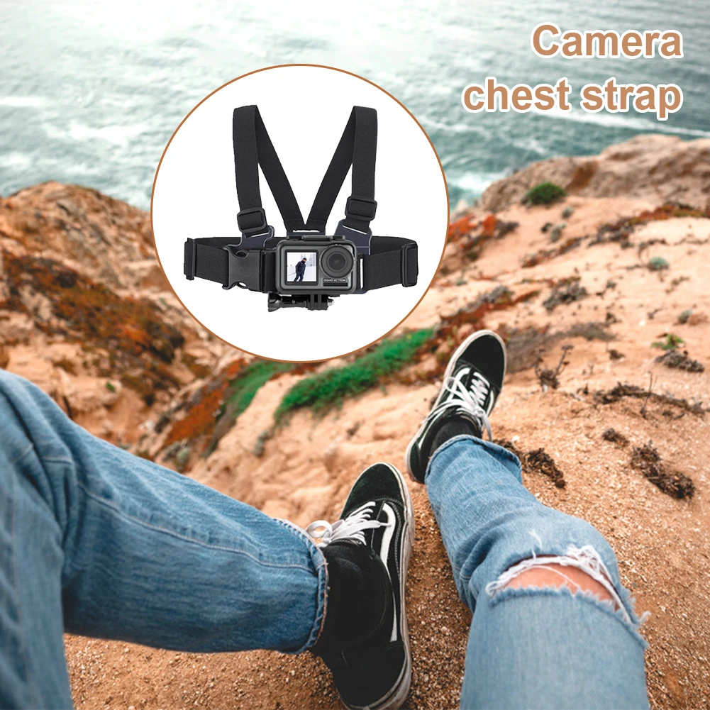 Correa de pecho para GoPro Hero 10, 9, 8, 7, 6, 5, Insta360 SJCAM EKEN DJI OSMO Action 2, accesorios de correa de arnés de pecho para cámara - imagen 2