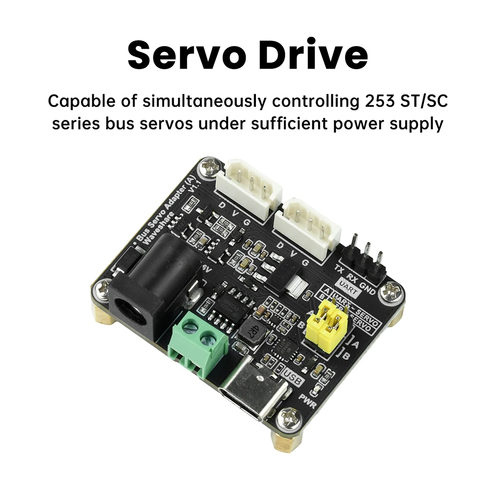 El servo de bus DC9-12.6V integra la fuente de alimentación servo y el módulo adaptador de circuito de control para servos de bus serie serie ST/SC - imagen 4