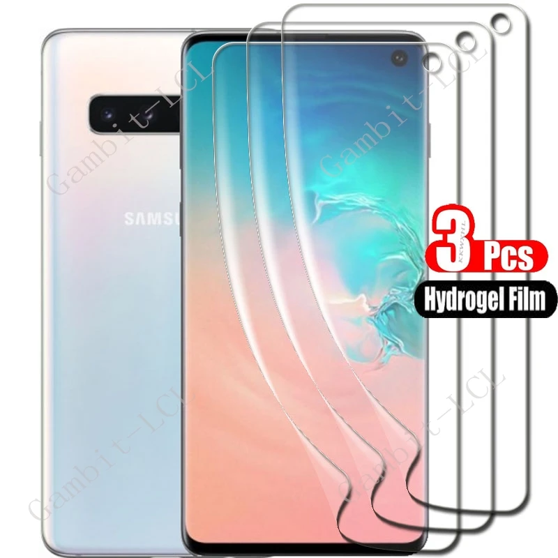 Para Samsung Galaxy S10 4G 6,1 GalaxyS10 SM-G973F G973U G973W HD película de hidrogel suave cubierta protectora completa de pantalla - imagen 2