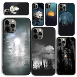 Funda de teléfono Forest Moon para iPhone 17 Air 16 15 14 12 13 PLUS 11 PRO MAX contraportada Fundas Shell