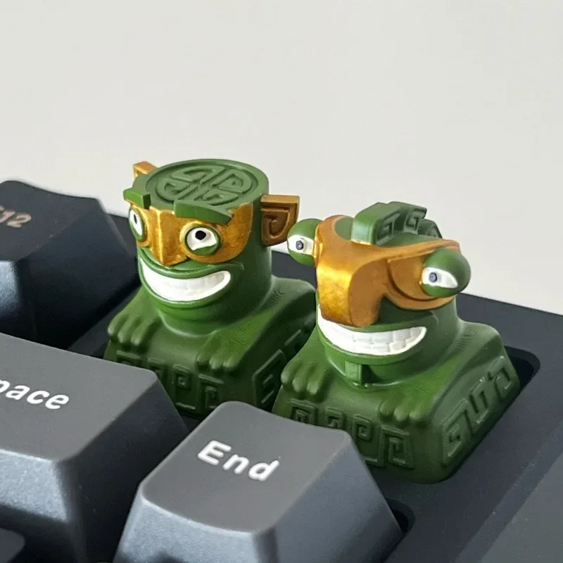 Barrier Beasts ESC Point Keycap personalizado hecho a mano 3D resina cereza perfil lindo llavero artesanal Keycap para regalo - imagen 4