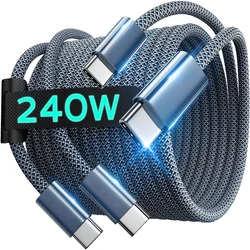 Cable USB-C 240W PD para iPhone 15 Pro Max, MacBook y iPad