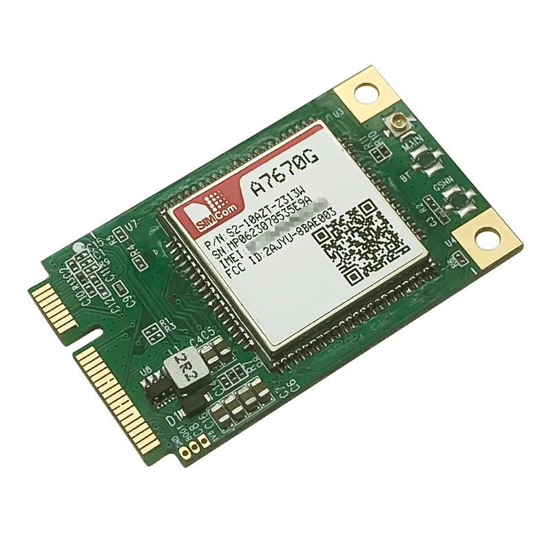 SIMCOM A7670G MINI módulo PCIE LTE Cat1 sin BT GNSS banda Global B1/B2/B3/B4/B5/B7/B8/B12/B13/B18/B19/B20/B25/B26/B28/B66 - imagen 3