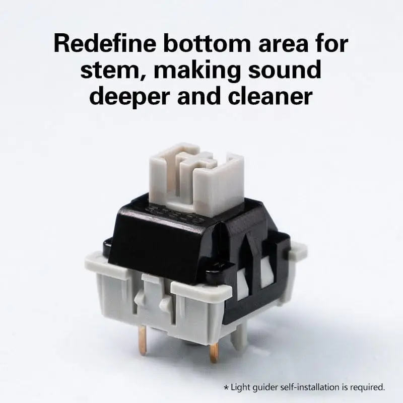 LEOBOG-interruptor lineal mxstem para Gaming, Teclado mecánico, POM, prelumado, 2 etapas, resorte, nuevo módulo - imagen 3