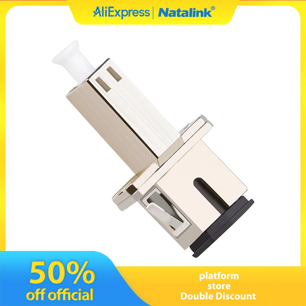 Adaptador Natalink SC a LC hembra UPC conector de fibra óptica híbrida Simplex adaptador de modo único de brida de fibra para acoplador FTTH