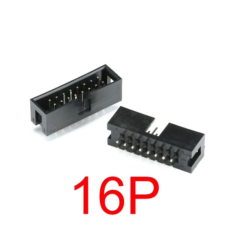 10 Uds Dip 6/10/20/26/34/40 Pin 2,54mm paso macho enchufe recto Idc caja encabezados conector Pcb doble fila 10p/20p/40p/50p Dc3 - imagen 4