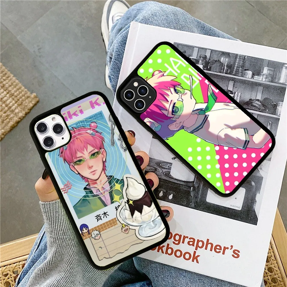 2025 lindo gatito niño Saiki Kusuo funda de teléfono de silicona PC + TPU para IPhone 11 12 13 14 15 16 Plus Pro Max cubierta - imagen 4