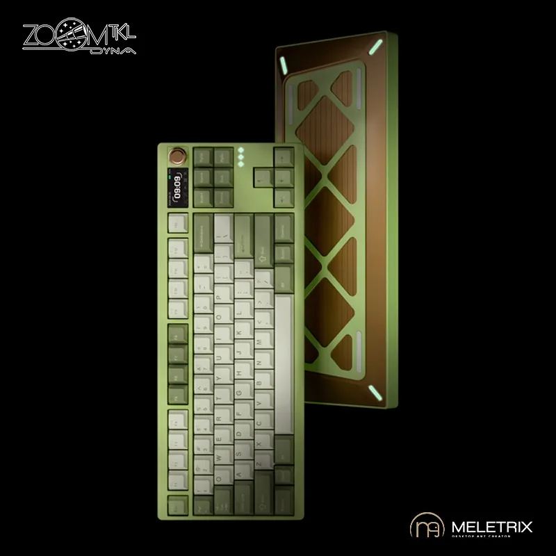 Kit de teclado ZOOM TKL DYNA, intercambio en caliente inalámbrico trimodal, aluminio CNC personalizado con pantalla de perilla, Kit de teclados mecánicos para juegos - imagen 2