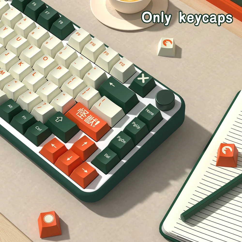 Teclas de perfil de cereza de monstruos brasileños, japoneses, español, francés, coreano, alemán, PBT, para teclado mecánico ISO Enter 7U - imagen 3