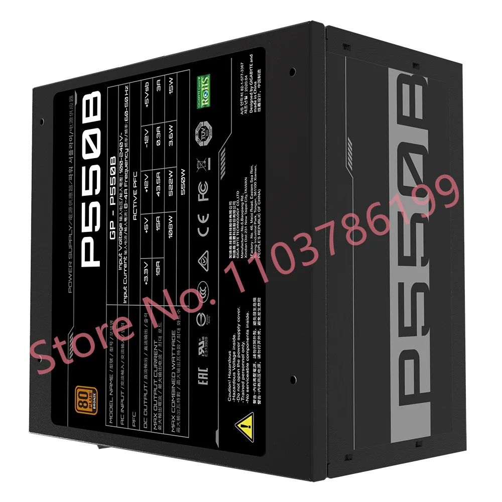 Fuente de alimentación ATX 12V PFC activa 550W 60-50 Hz de alta calidad P550B - imagen 3