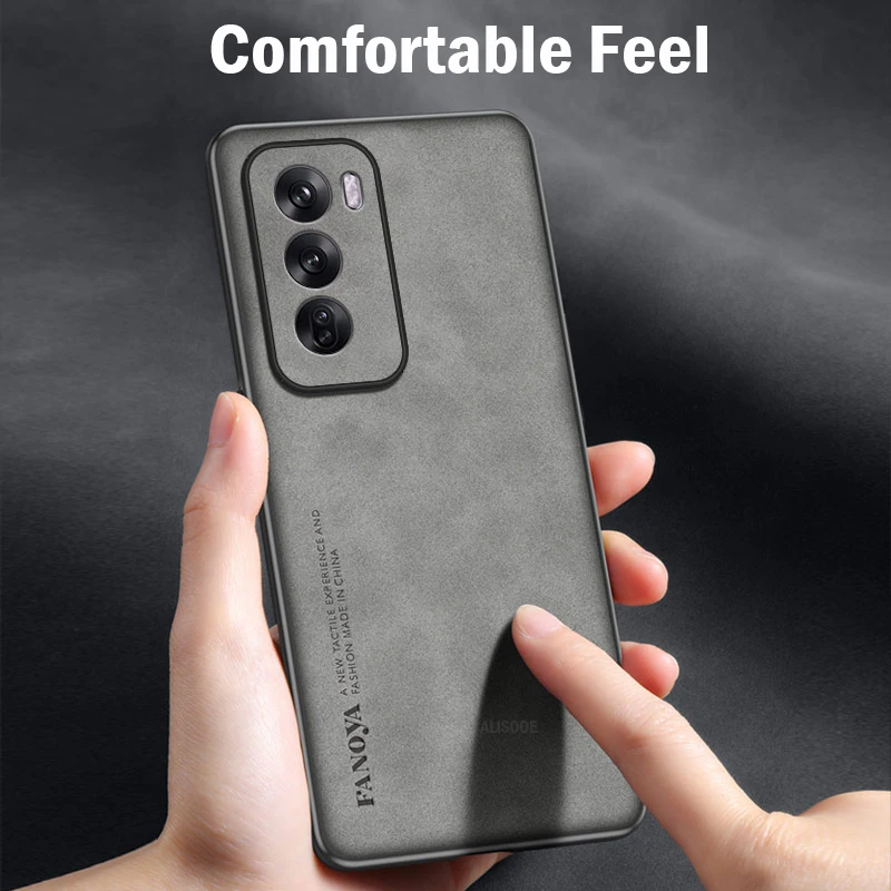 Funda de piel sintética esmerilada para OPPO Reno 12 Pro 5G, carcasa de plástico duro antigolpes mate para OPPO Reno 12 5G - imagen 5