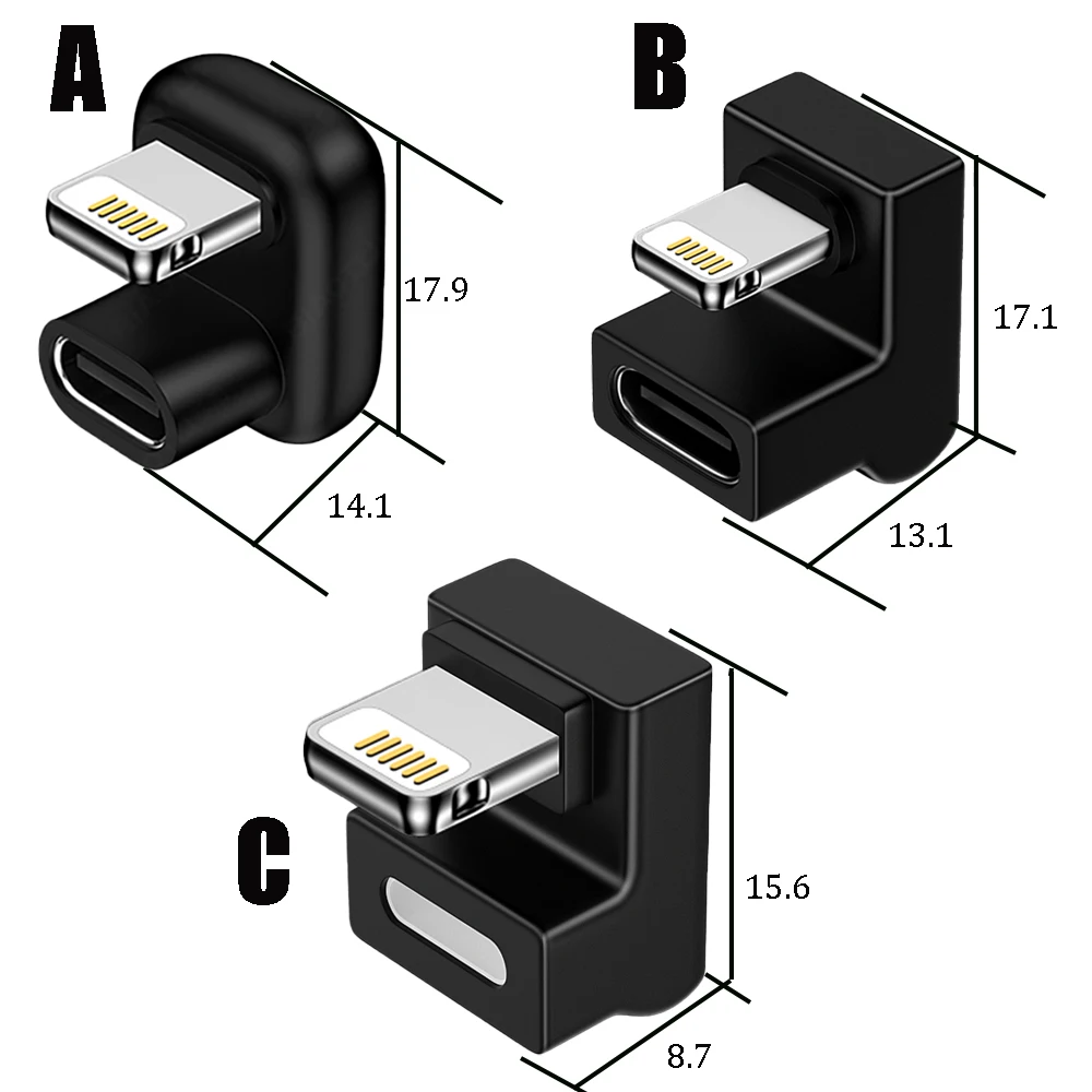 Convertidor de carga rápida para Apple 13, juego en forma de U sin bloqueo de manos, iluminación de Apple a cabezal convertidor tipo C, 2 piezas - imagen 5
