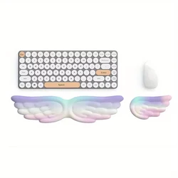 Alfombrilla de ratón con reposamuñecas, teclado con alas de Ángel, antideslizante, para escritorio, oficina, Gamer, reposamuñecas, teclado ergonómico, alfombrilla para ratón Wri