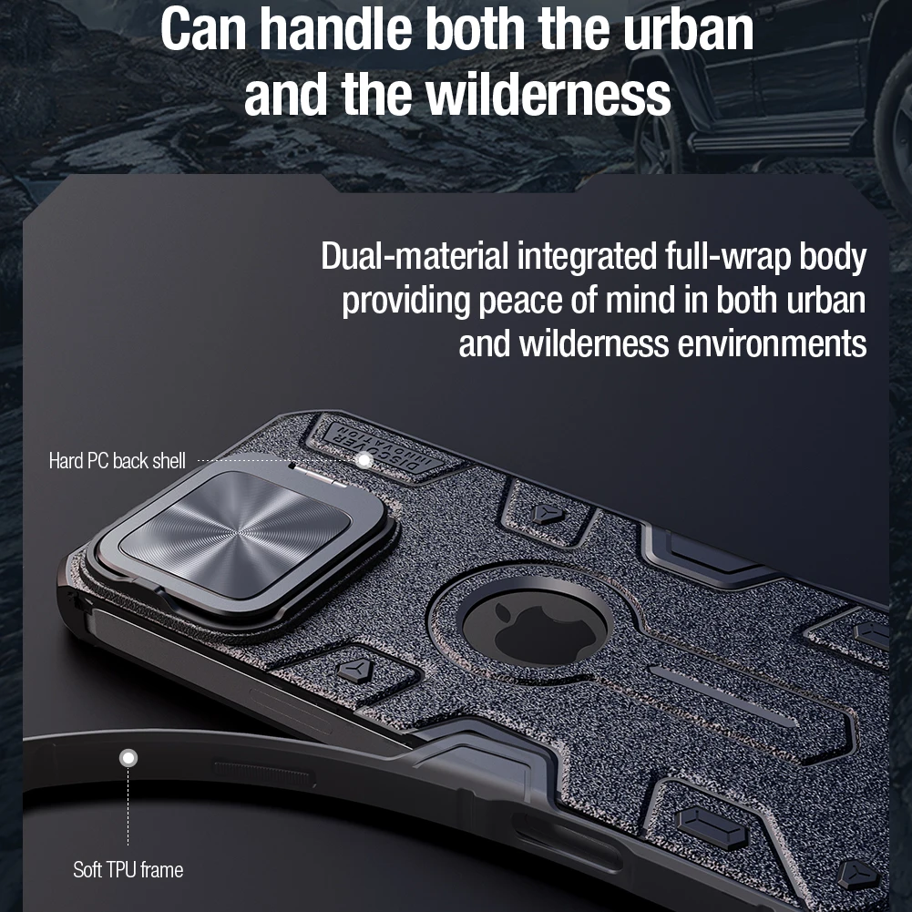 Para iPhone 16 Pro Max Magsafe funda Nillkin Armor Prop con protección de lente cubierta a prueba de golpes para iPhone 16 Pro Max funda magnética - imagen 5