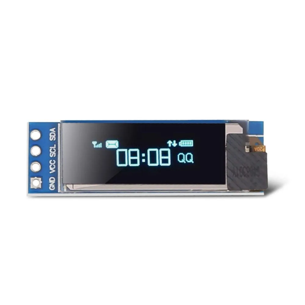 Módulo de pantalla OLED I2C de 0,91 pulgadas, módulo de pantalla OLED I2C SSD1306, controlador de pantalla OLED blanco/azul I2C DC 3,3 V ~ 5V para Arduino - imagen 5