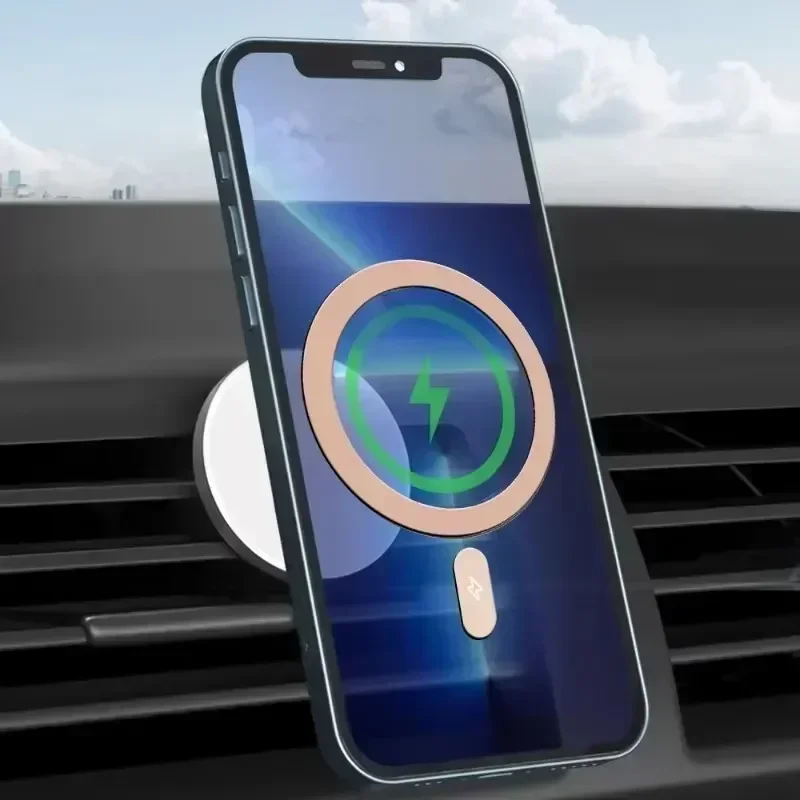 Anillo de placa de Metal Universal para cargador inalámbrico magnético Magsafe, pegatina de hoja de hierro, soporte de teléfono para coche para IPhone 14, 15 16, 1-5 uds. - imagen 4