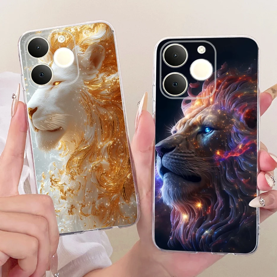 Para Realme Note 70T funda RMX5313 Cool animales flor cubierta pintada suave funda de teléfono delgada para Realme Note 70 Narzo 80 Lite 4G bolsas - imagen 2