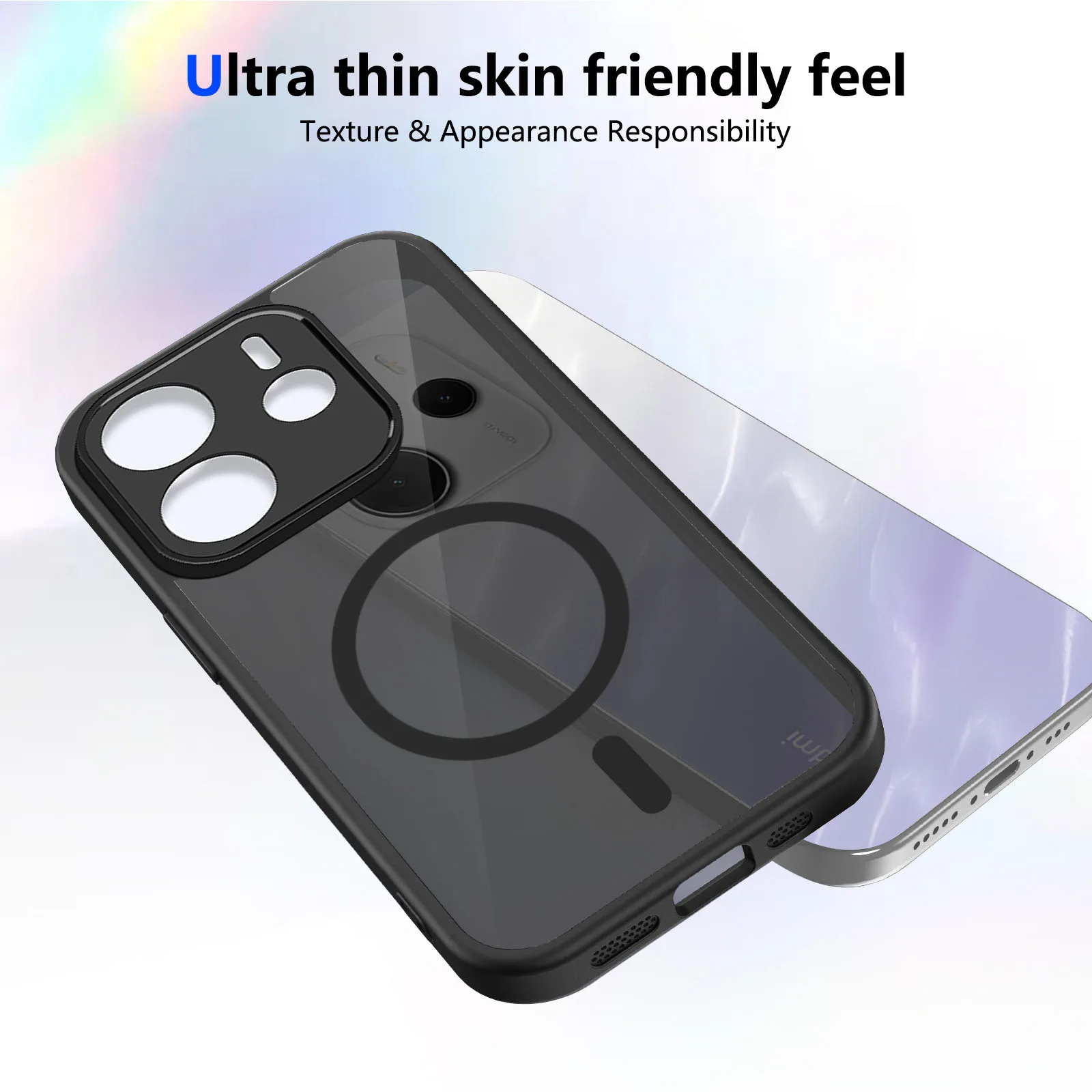 Funda rígida magnética de lujo para Xiaomi Redmi Note 13 14 Pro Plus 5G, funda de teléfono mate para Magsafe, funda de carga inalámbrica HM Note 14S - imagen 3