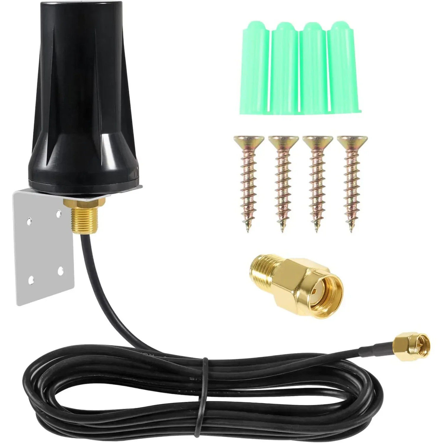 Antena impermeable de banda completa 5G para exteriores, amplificador de 600-5900MHz SMA macho para enrutador, módem de puerta, cámara de rastreo celular