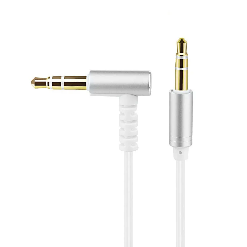 Cable auxiliar HiFi para altavoz de Audio de coche, Conector de 3,5mm, ángulo de 90 grados, conector 3,5 para guitarra, Cable auxiliar chapado en oro para auriculares de coche - imagen 2