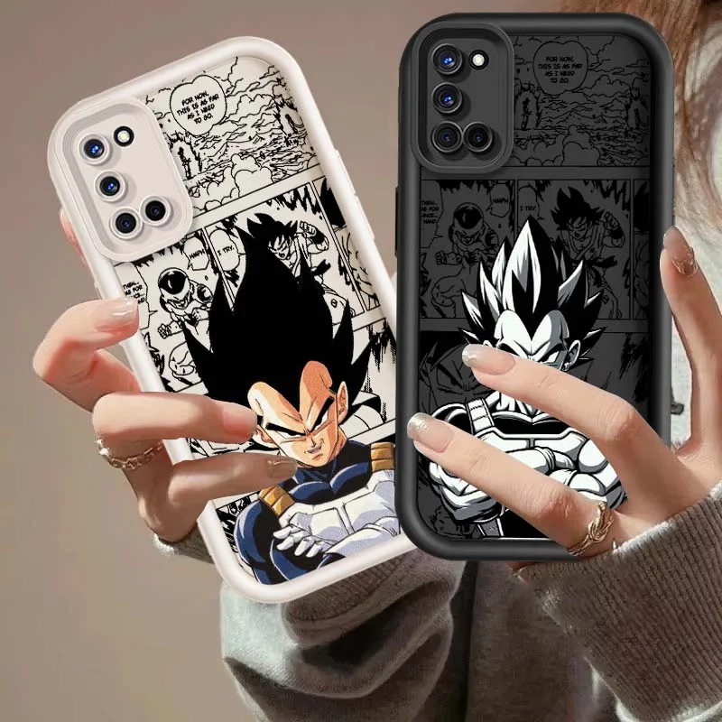 Funda de Anime Vegeta d-dragon Balls para OPPO A96 A95 A92 A77 A74 A73 A72 A58 A57 A55 A54 A53 A52 funda de teléfono con escalera ocular