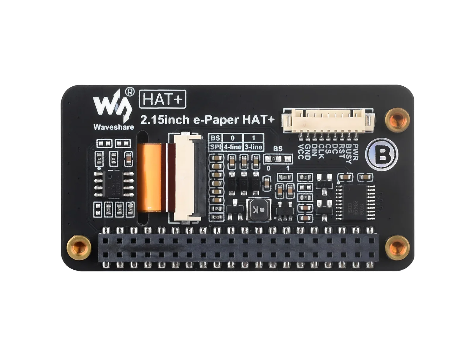 Pantalla de papel electrónico Original de 2,15 pulgadas (B), 296x160, rojo/negro/blanco, pantalla de tinta electrónica SPI para Raspberry Pi/Jetson Nano/RDK X3 - imagen 4