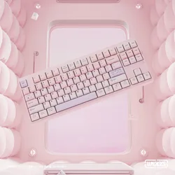 Juego de teclas con tema de gato-lumo, tapas de teclado con perfil de cereza de sublimación PBT personalizadas de 220 teclas para accesorios de teclado mecánico