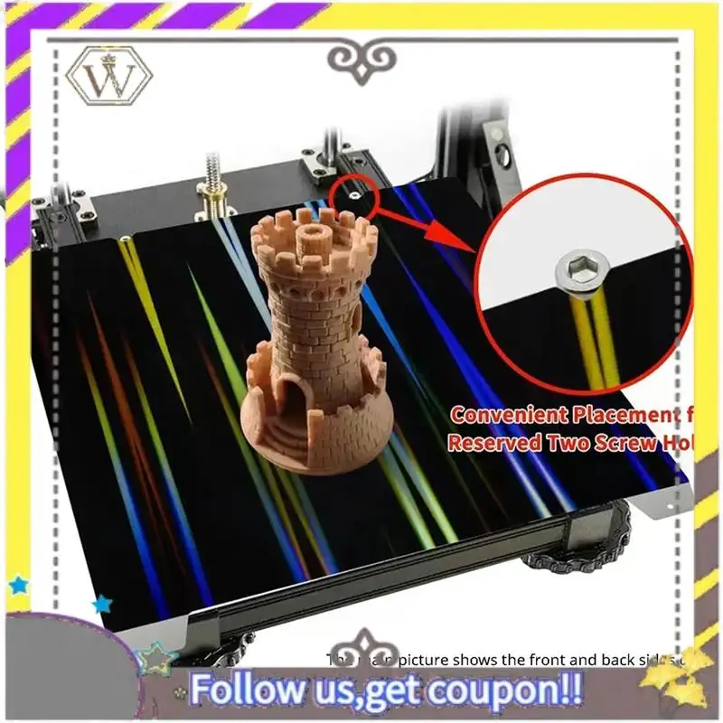 Nuevo Plataforma de impresora 3D H1H, hoja K1 K1C 235X235mm, placa de construcción lisa H1H, cama de impresión de acero con resorte - imagen 3