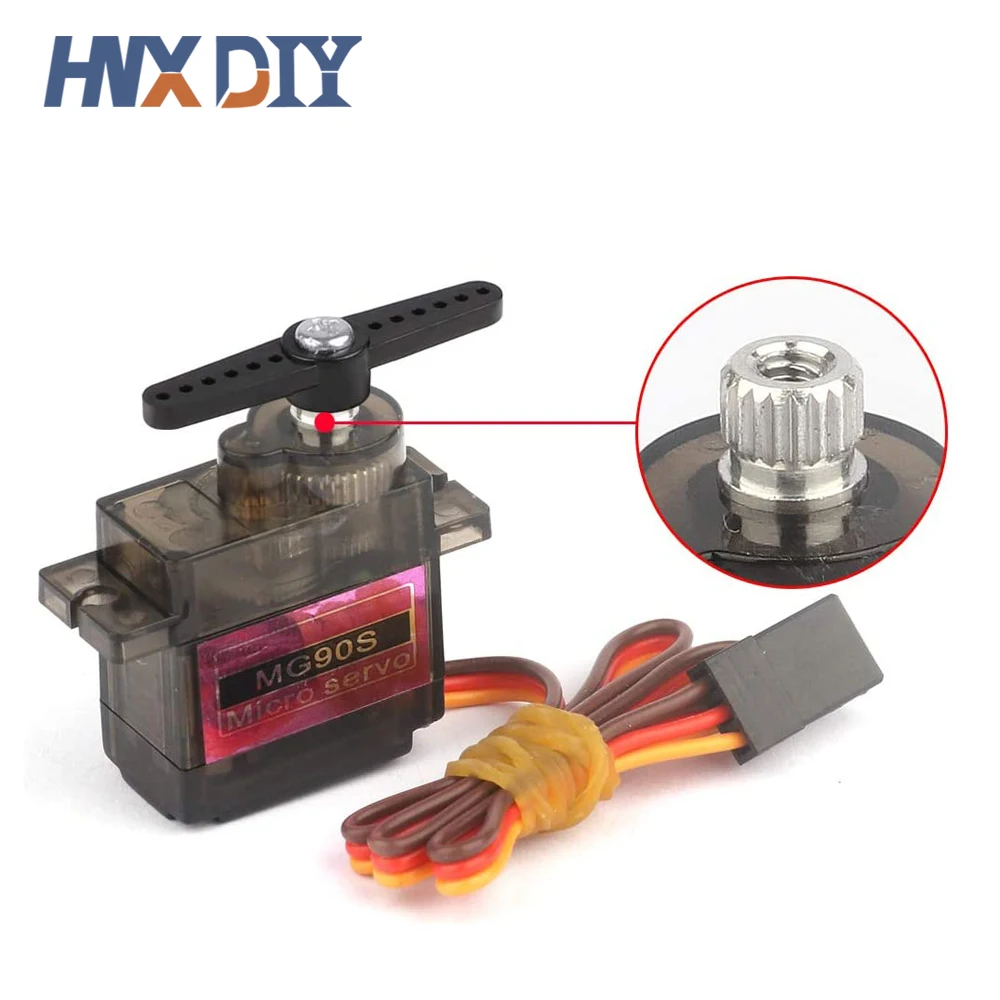 5/10 Uds MG90S engranaje de Metal RC Micro Servo 13,4g Motor para ZOHD Volantex avión para RC helicóptero coche barco modelo juguete Control - imagen 5
