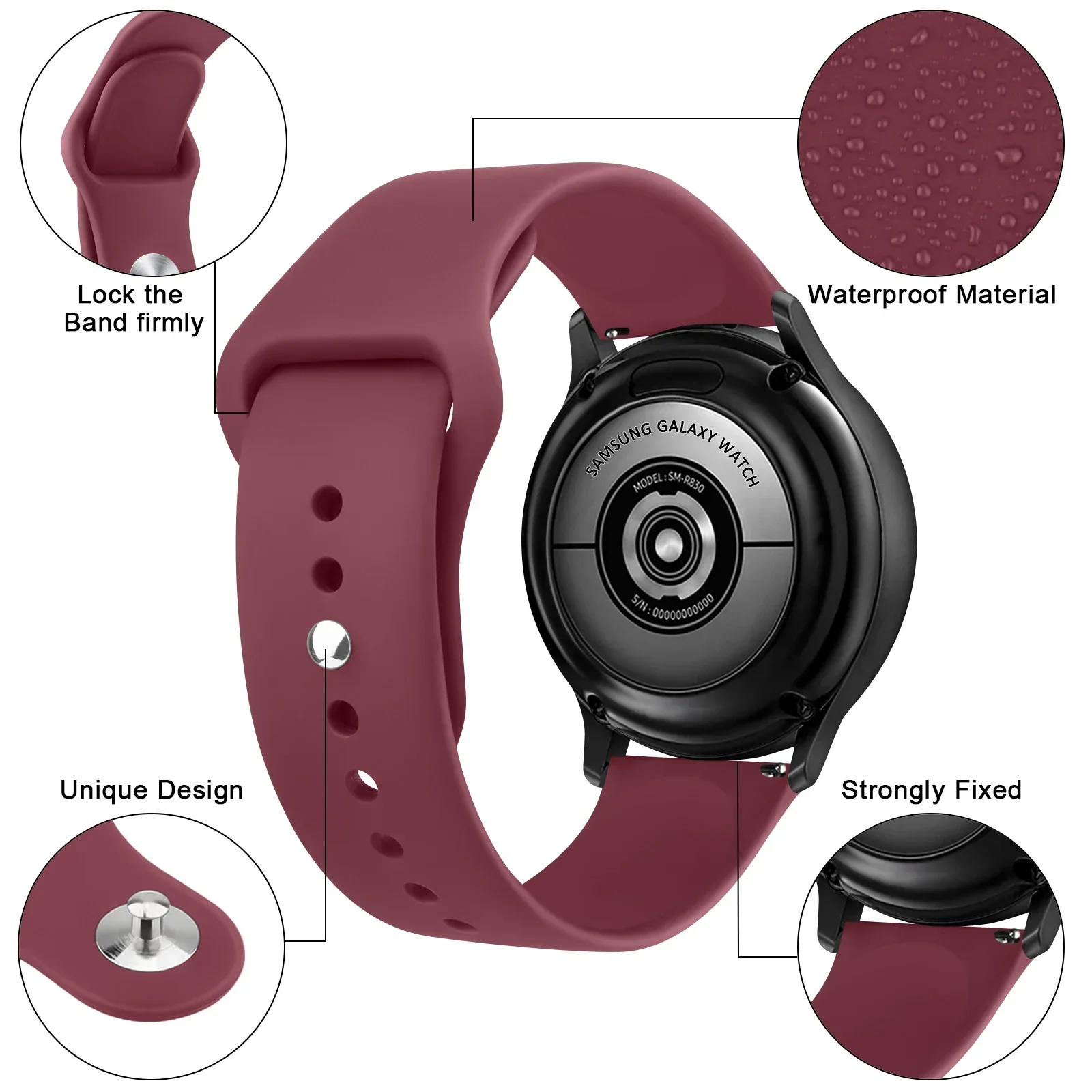 Correa de silicona para reloj inteligente Amazfit Bip 6, banda deportiva de 20mm y 22mm para Amazfit Bip 5/5 Unity/Bip U 3 3Pro/GTS/GTR 2 3 4 42mm 47mm - imagen 5