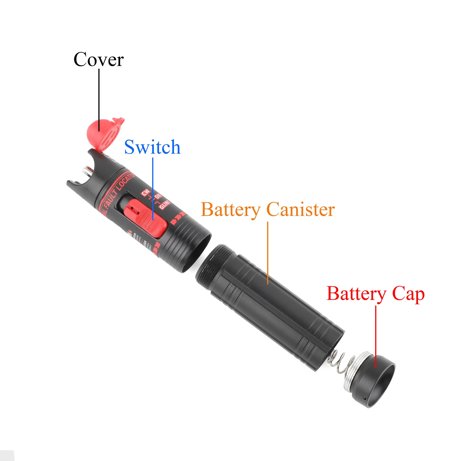 1 Uds herramienta de prueba de fibra recargable 15mW/30mW/50mW/80mW/100mW FTTH pluma óptica SC/FC/ST medidor de potencia de luz verde-luz verde - imagen 4