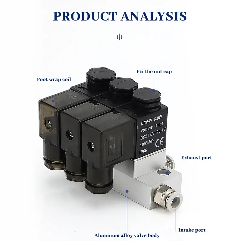 Válvula Solenoide neumática de colector de combinación multidireccional 2v025, 12V, 24V, 110V, 220V, válvula magnética de aire normalmente cerrada de 2 vías - imagen 3