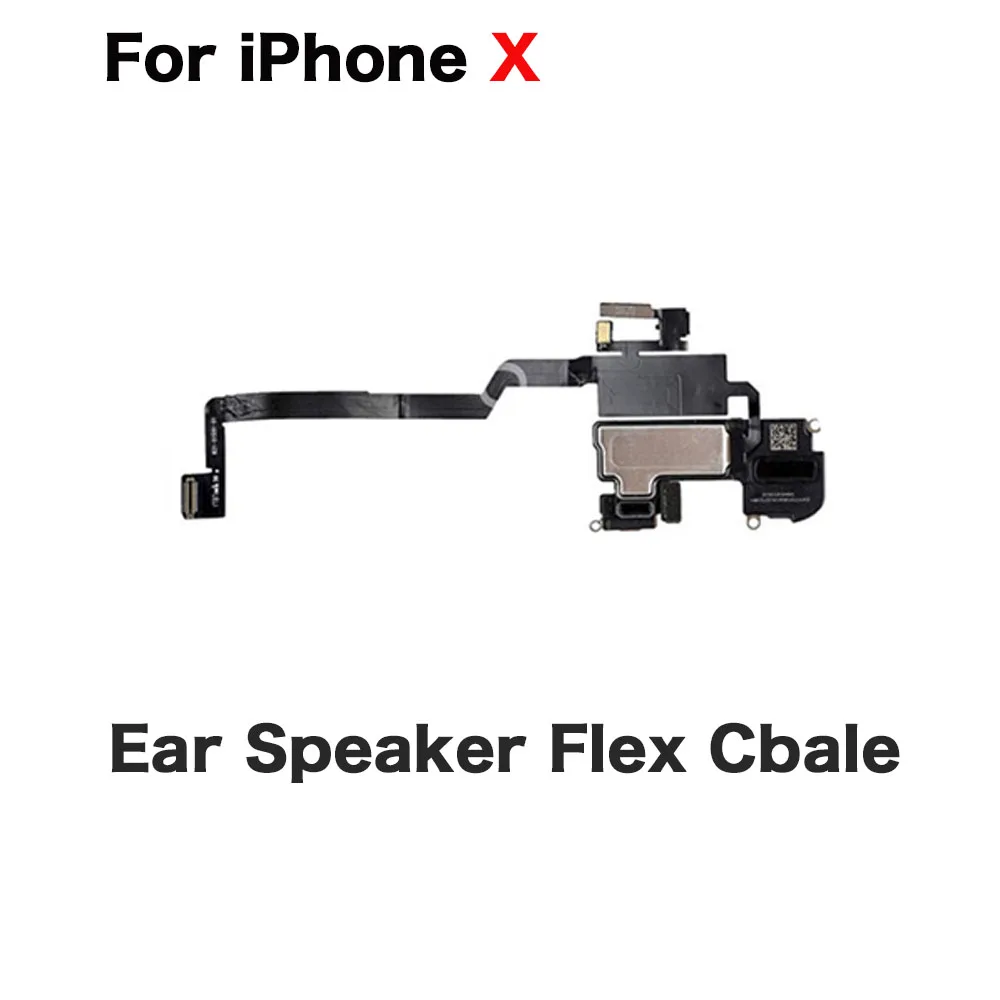 Altavoz de oído para iPhone X XR XS Max, módulo de cámara frontal de repuesto con Sensor de luz de proximidad, Cable flexible sin identificación facial - imagen 5