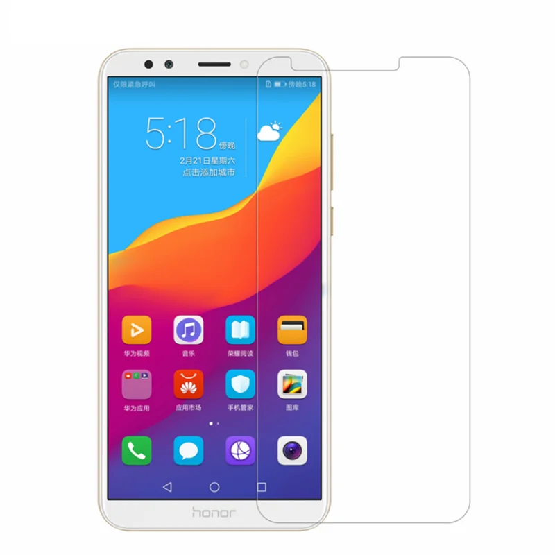 2pcs Tempered Glass for Huawei Honor 7A 7C Pro Russian Version Explosion-proof Protective Film Screen Protector - imagen 2