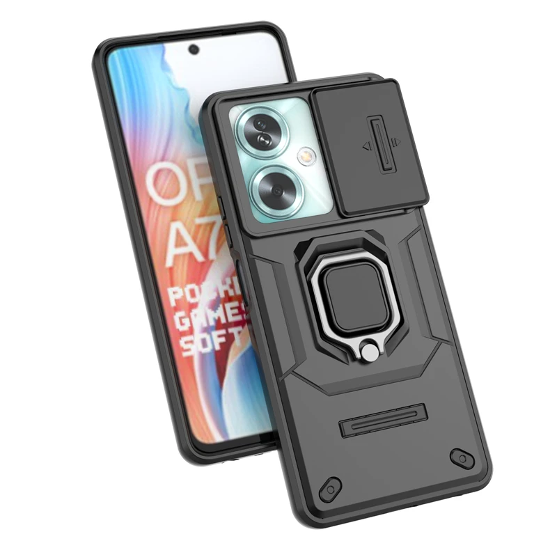 Funda protectora para OPPO A79 5G, soporte de anillo para teléfono, parachoques trasero A prueba de golpes, lente de cámara