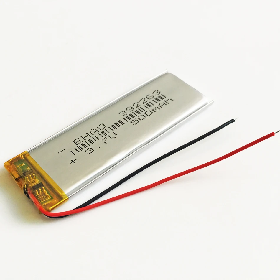 10 Uds 392263 3,7 V 500mAh LiPo baterías recargables para cámara Mp3 GPS PSP juego de vídeo 3,9*22*63mm - imagen 3