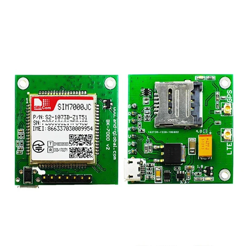 SIMCOM SIM7000JC Placa de ruptura LTE Cat M1/NB IoT Kits de módulo para Japón compatible con GNSS GPS GLONASS BEIDOU B1/B3/B5/B8/B18/B19/B26 - imagen 2