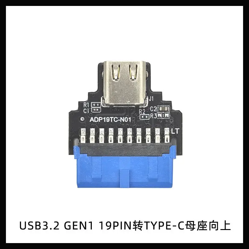 USB3.2 GEN1 19PIN a tipo E hembra conector frontal convertidor USB3.2 Gen1 19Pin USB 3,0 adaptador enchufable enchufe de la placa base - imagen 2