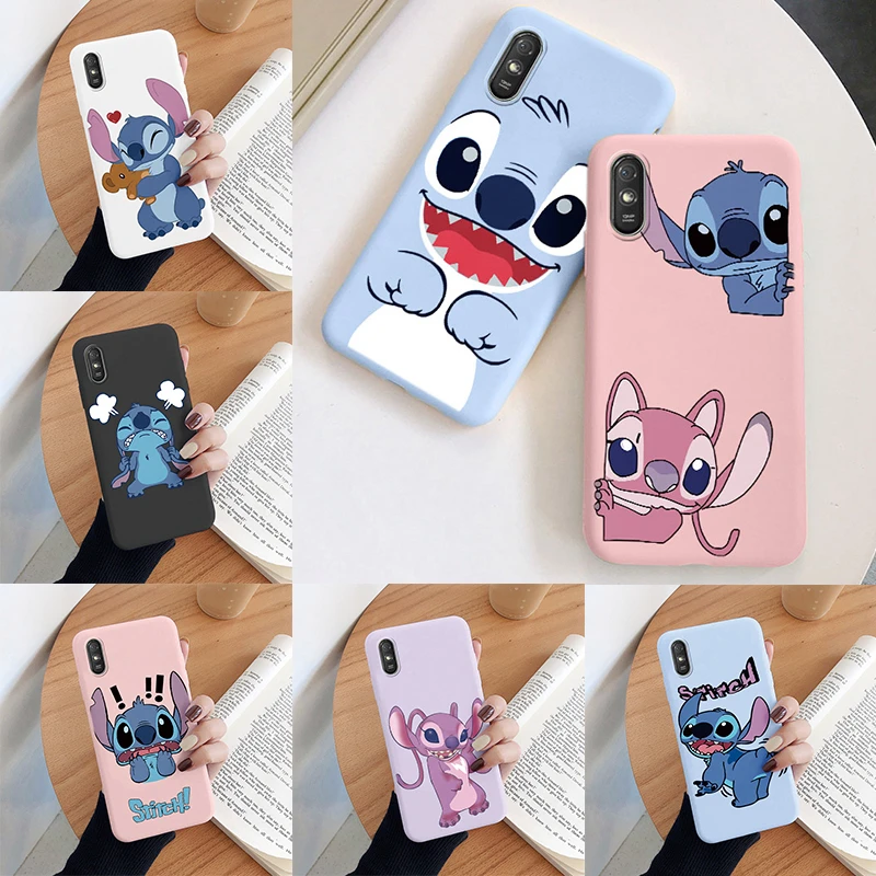 Funda de teléfono Lilo Stitch para Redmi 9A 9AT, Funda protectora de cámara suave de silicona con bonitos dibujos, Funda para Redmi 9A 9 AT Redmi9A 9AT Capa