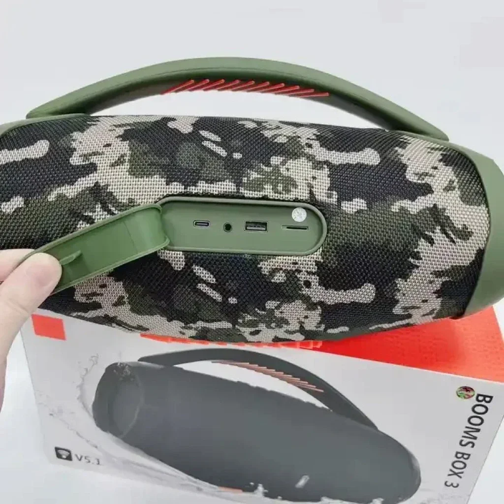 Altavoz Bluetooth portátil resistente al agua de 100W de alta potencia RGB luz colorida Subwoofer inalámbrico 360 estéreo envolvente TWS FM Boom Box - imagen 4