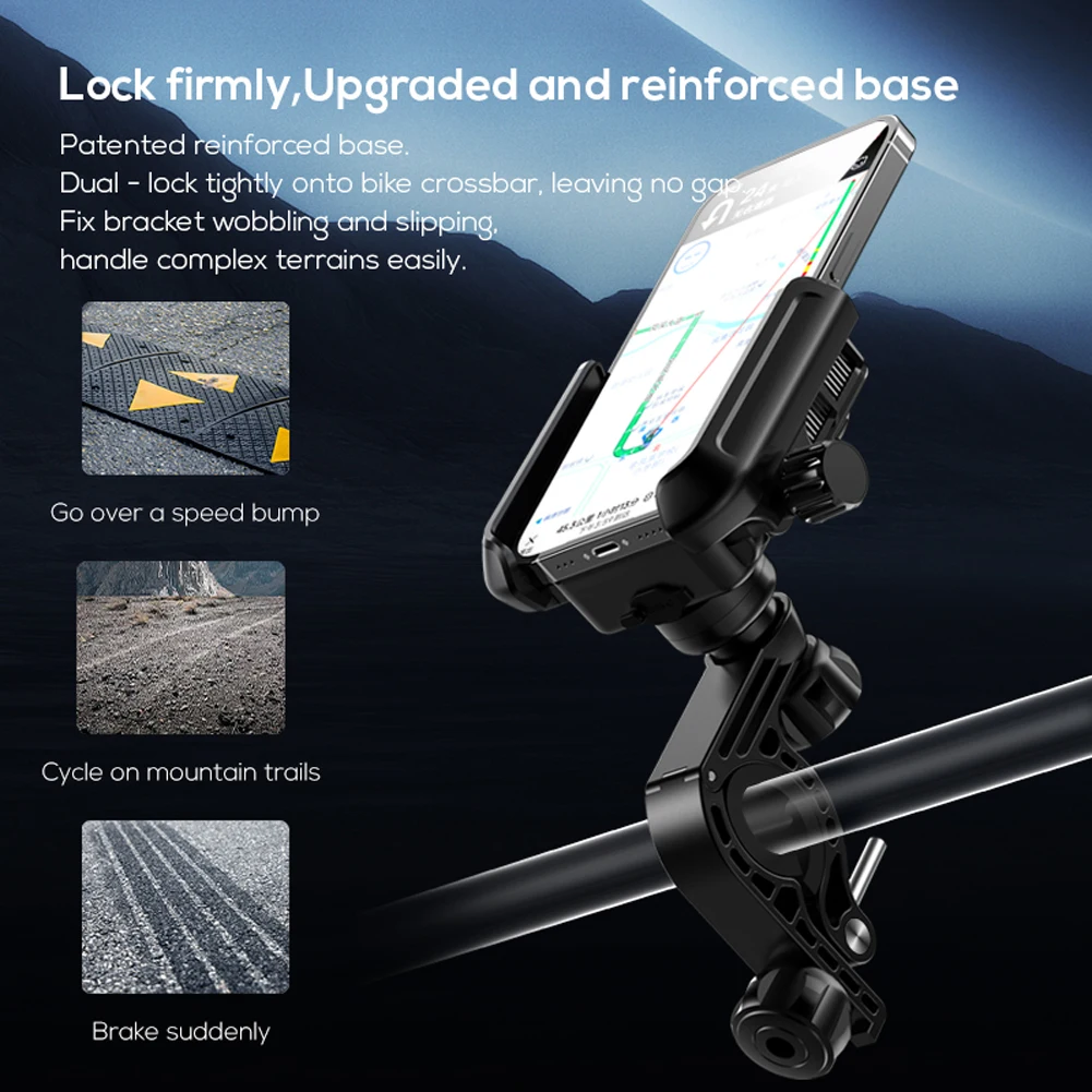 Soporte de teléfono móvil de motocicleta de refrigeración soporte de teléfono de motocicleta antivibración soporte de navegación para motocicleta bicicleta Scooter - imagen 3