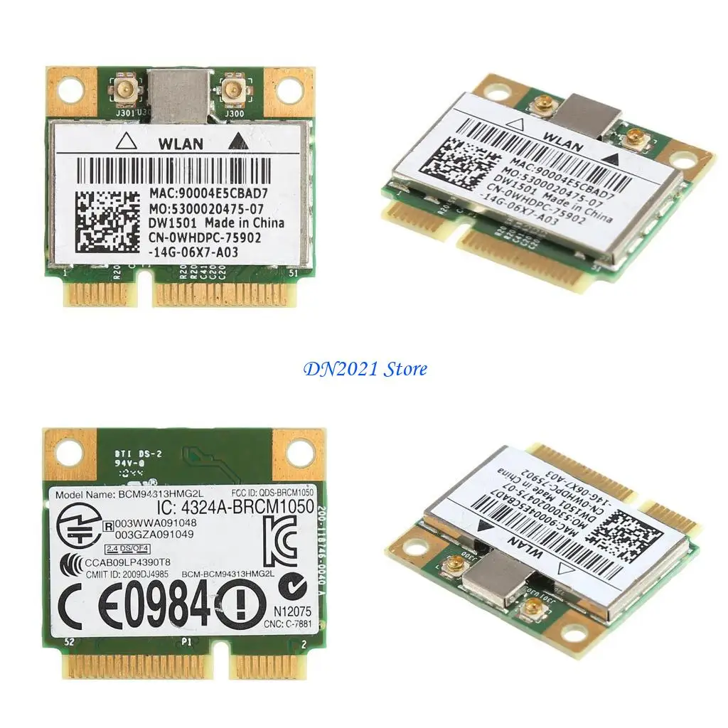 Tarjeta Wifi F3KE Mini PCI-E BCM4313 BCM94313HMG2L DW1501 CN-0K5Y6D 0WHDPC para