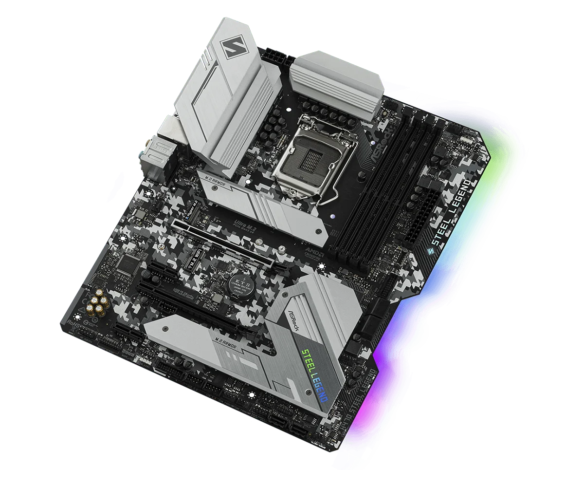 Placa base ASRock H470 Steel Legend Intel H470 LGA 1200 compatible con i9-11900F i5-11400F i3-10100F i3-10105 cpu M.2 NVMe SSD ATX - imagen 3
