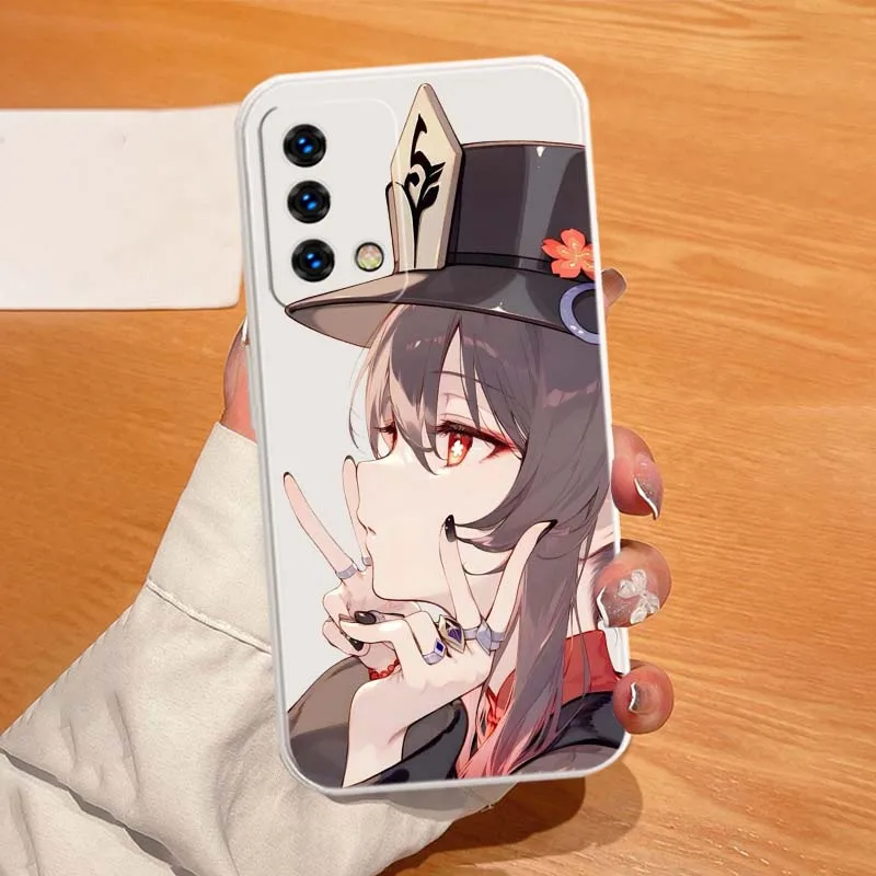Hu Tao Chica de anime para OPPO Ace2 A98 A96 A95 A94 A92 A9 A80 A78 A77 A76 A74 A73 A72 A60 A6 Pro Funda de teléfono - imagen 5