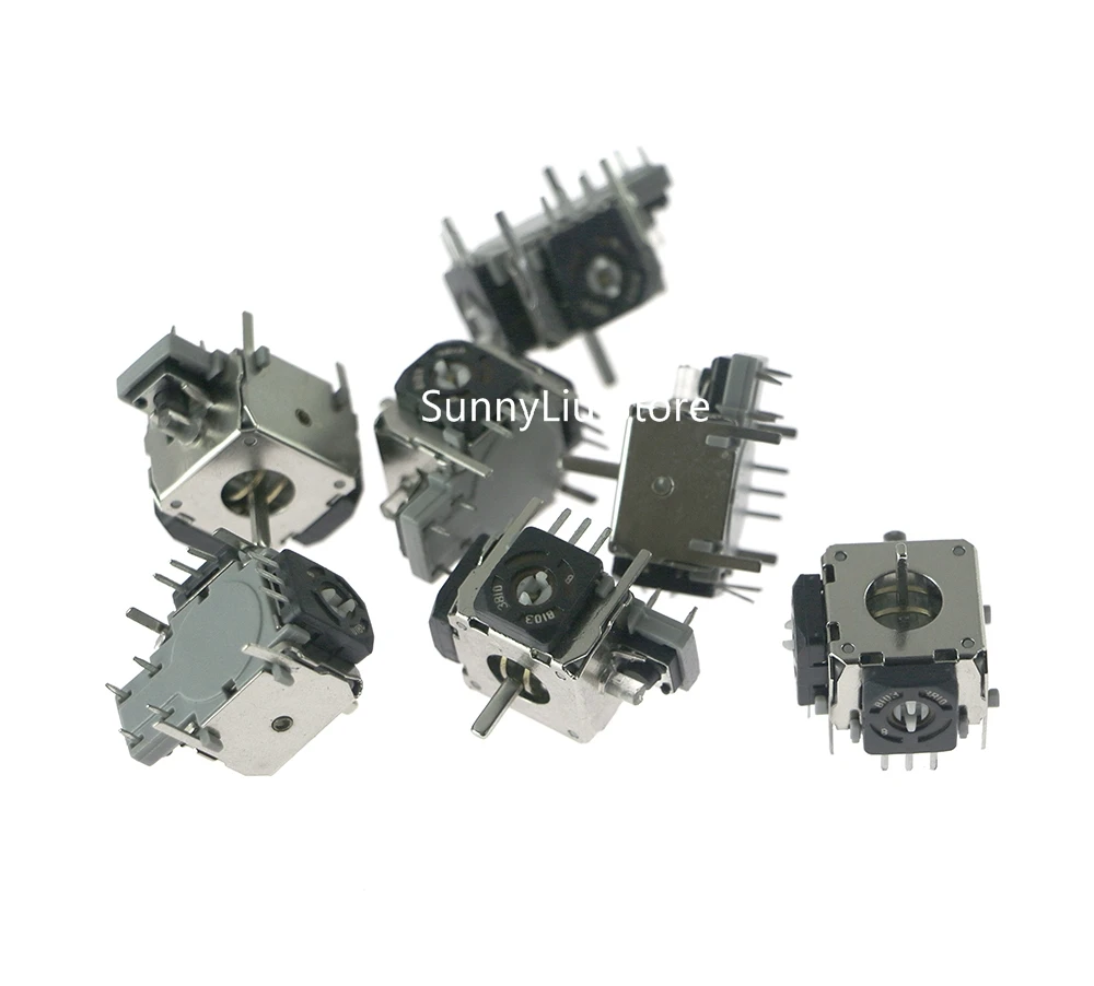 100 unids/lote para XBOX 360 Joysticks 3D palos analógicos de Metal Joystick analógico 3D para pieza de reparación de controlador PS2