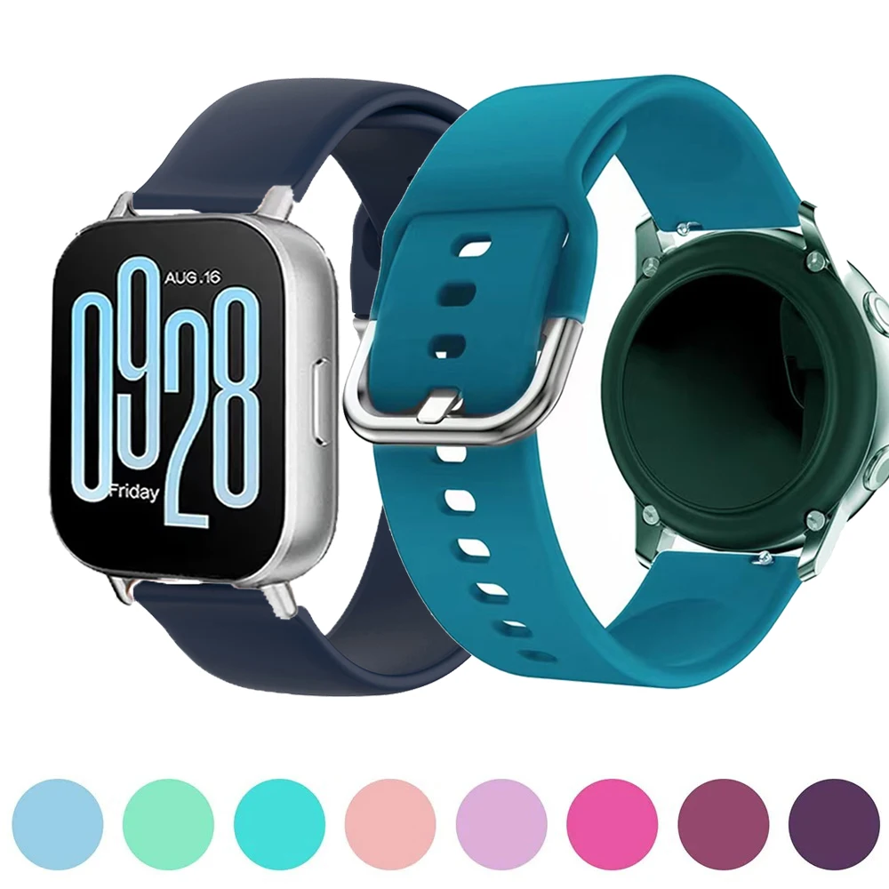 Correa de silicona de 22mm para Xiaomi Redmi Watch 5 Active/5 Lite, correa de repuesto para Redmi Watch 5 Lite, accesorios