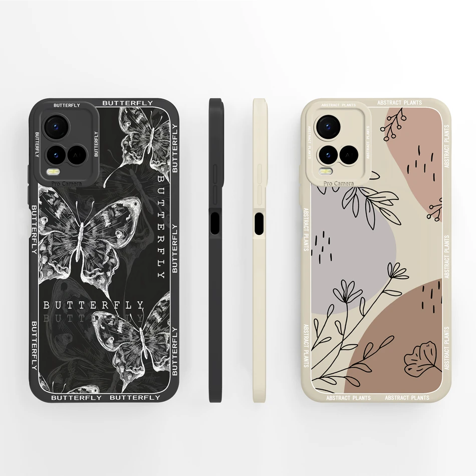 Funda para Vivo Y21, Y21S, Y21T, Y21A, Y21G, cubierta pintada de caramelo, protección completa, Protector anticaída, cubierta trasera de silicona líquida suave - imagen 2